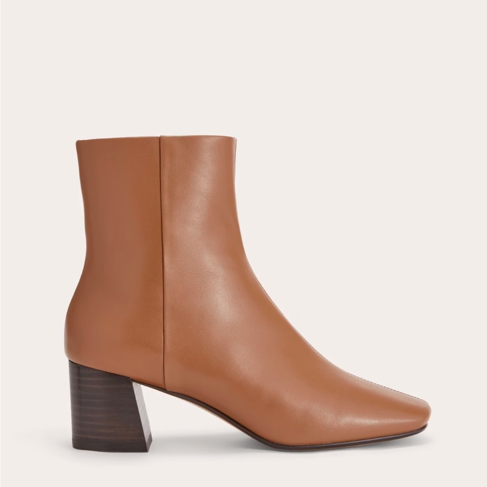 Everlane Tan Leather Ankle Booties - Picture 3 of 4
